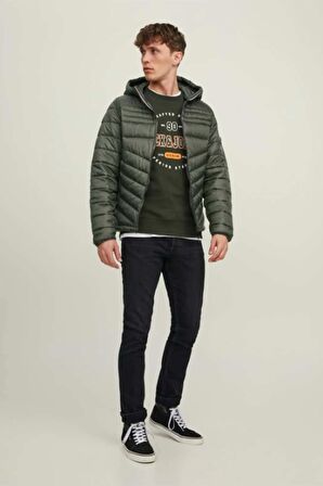 Jack & Jones Erkek Şişme Puffer Kapüşonlu Mont - 12211785