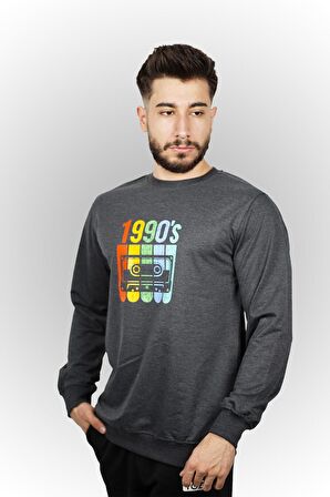 1990'S Baskılı Erkek Sweatshirt