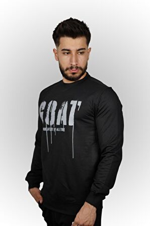 G.O.A.T. Baskılı Erkek Sweatshirt