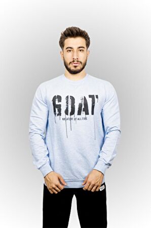 G.O.A.T. Baskılı Erkek Sweatshirt