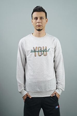 You Wonderful Nakışlı Erkek Sweatshirt