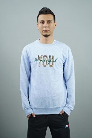 You Wonderful Nakışlı Erkek Sweatshirt