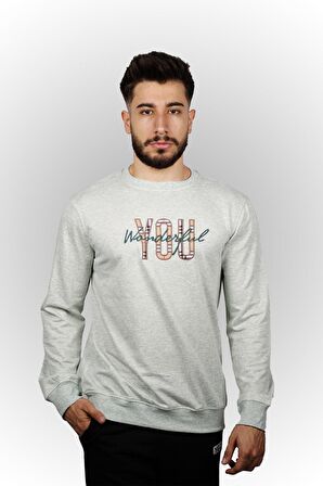 You Wonderful Nakışlı Erkek Sweatshirt