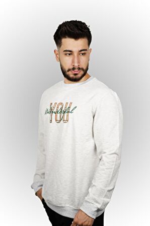 You Wonderful Nakışlı Erkek Sweatshirt