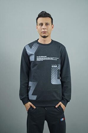 YGZ Baskılı Erkek Sweatshirt