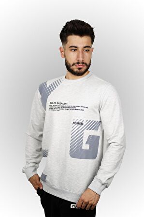 YGZ Baskılı Erkek Sweatshirt