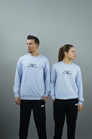 Time is Money Baskılı Kadın Sweatshirt