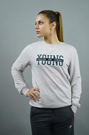 Young Nakışlı Kadın Sweatshirt