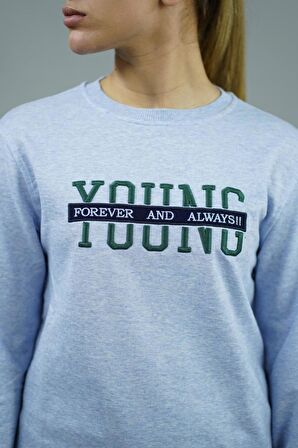 Young Nakışlı Kadın Sweatshirt