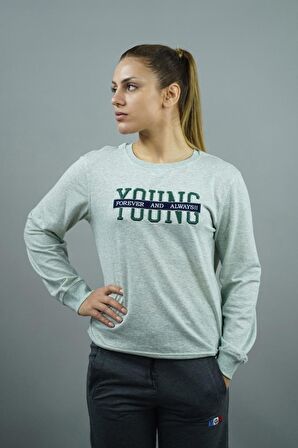 Young Nakışlı Kadın Sweatshirt