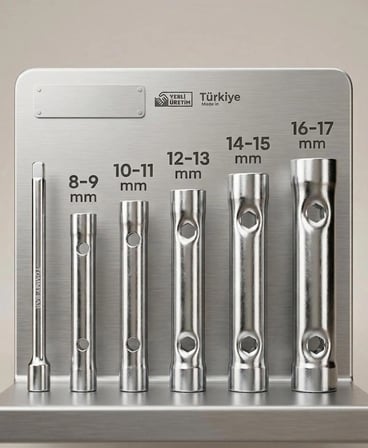 Lokma Anahtarı 8 - 17 Mm Arası 6 Parça  Kovan Tipi 