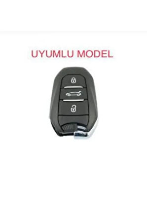 Peugeot 308 508 2008 3008 4008 5008 Silikon Anahtar Kılıfı(sustasız) Pembe Renk