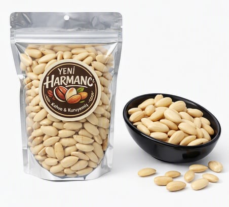 Yeni Harmancı Soyulmuş Badem İçi Çiğ Yerli Üretim Yeni Mahsul 250 Gr.