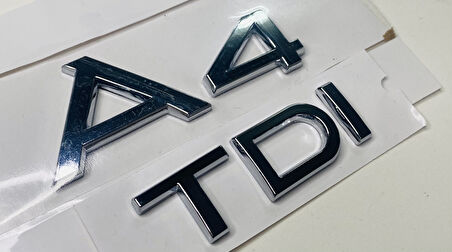 AUDİ A4 TDİ 2008 - 2018 ARKA BAGAJ YAZISI KROM SET