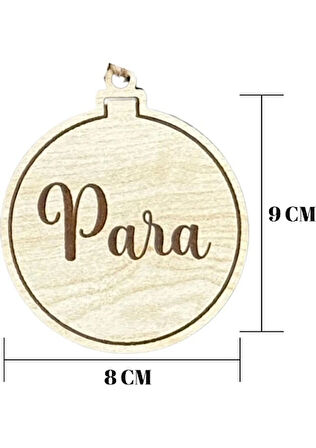 Bakgelal Ahşap Yılbaşı Ağacı Dilek Süsü Seti 5’li | Aşk, Sağlık, Para, Şans, Huzur Temalı Doğal Ahşap Yeni Yıl Ağaç Süsü