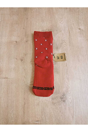 Yılbaşı Konseptli Uzun Havlulu Renkli Likralı Soket Çorap Kışlık Yeni Yıl Hediyelik Kadın Çorabı