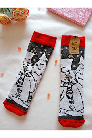 2 ÇİFT TERMAL SOKET  YILBAŞI HAVLU YUMUŞAK HEDİYE KIŞLIK KADIN ÇORABI SİYAH GRİ ÇORAP 36-40