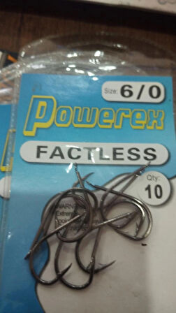 POWEREX FACTLESS     Black NİCKEL Paslanmaz 6/0   10 LU