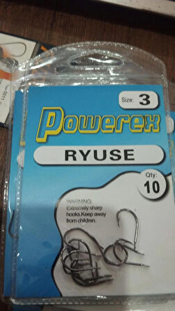 POWEREX  RYUSEN BH 3 No. Olta İğnesi Black NİCKEL 10 lu