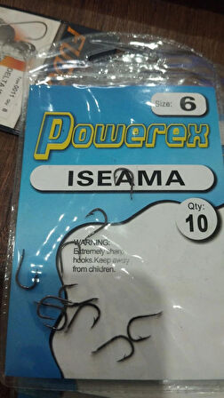 POWEREX  505 model 6 No. Black NİCKEL  Kutu Balık İğne 10 Adet