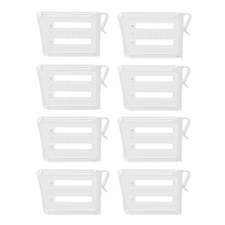Microcase Sert Plastik Buzdolabı Bölüm Düzenleyici Ayracı Buzdolabı Organizatörü - ŞEFFAF AL5273 8 Adet