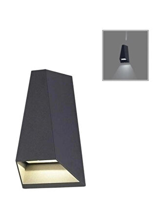 Ct 7063 Malta Ledli Duvar Armatür 2x3 W Siyah Kasa Günışığı 3200k