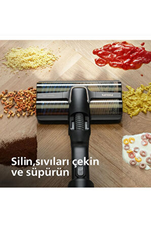 Turbolu Premium Aqua Trio Özel Seri otomatik kendini temizleme Islak Ve Kuru Dikey Süpürge Xw9463/11