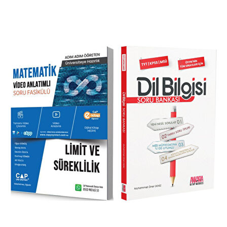 Çap Limit ve Süreklilik ve AKM Dil Bilgisi Soru Bankası Seti 2 Kitap