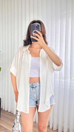 Standart Beden  Viskoz Yan Yırtmaçlı Kısa Kollu Kadın Kimono