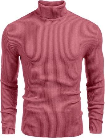 Erkek Slim Fit Boğazlı Triko Kazak – Esnek Dokulu