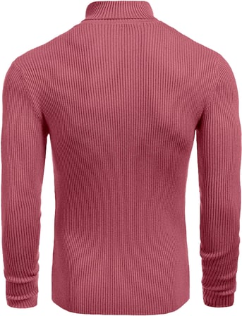 Erkek Slim Fit Boğazlı Triko Kazak – Esnek Dokulu
