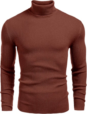 Erkek Slim Fit Boğazlı Triko Kazak – Esnek Dokulu