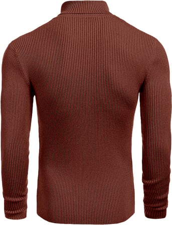 Erkek Slim Fit Boğazlı Triko Kazak – Esnek Dokulu