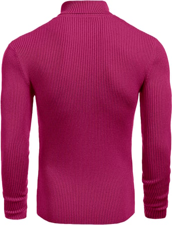 Erkek Slim Fit Boğazlı Triko Kazak – Esnek Dokulu