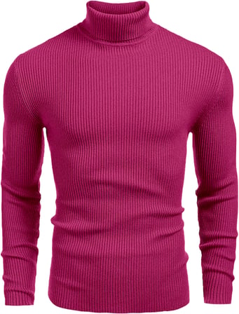 Erkek Slim Fit Boğazlı Triko Kazak – Esnek Dokulu