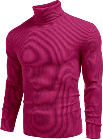 Erkek Slim Fit Boğazlı Triko Kazak – Esnek Dokulu