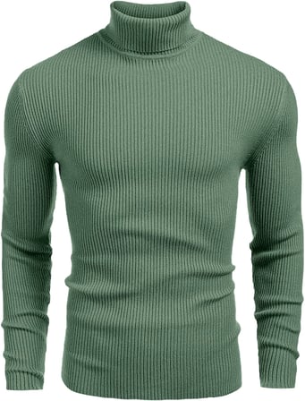 Erkek Slim Fit Boğazlı Triko Kazak – Esnek Dokulu