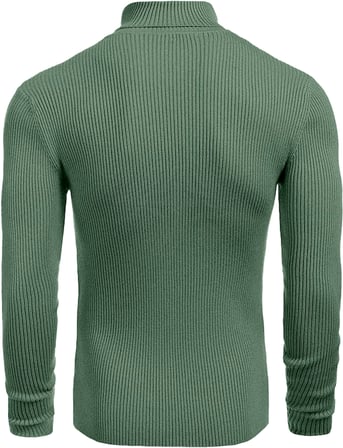 Erkek Slim Fit Boğazlı Triko Kazak – Esnek Dokulu