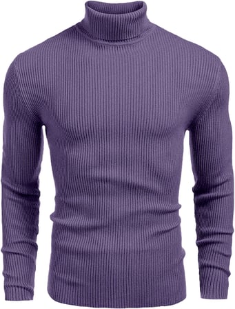 Erkek Slim Fit Boğazlı Triko Kazak – Esnek Dokulu