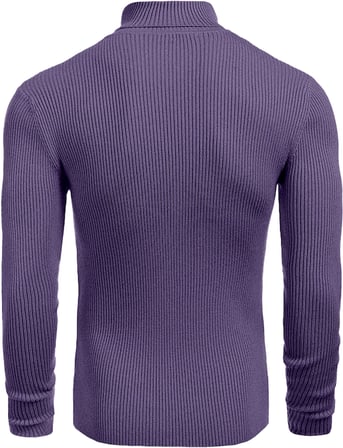 Erkek Slim Fit Boğazlı Triko Kazak – Esnek Dokulu