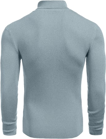 Erkek Slim Fit Boğazlı Triko Kazak – Esnek Dokulu