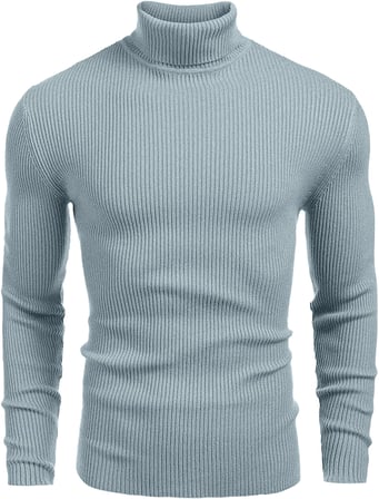Erkek Slim Fit Boğazlı Triko Kazak – Esnek Dokulu