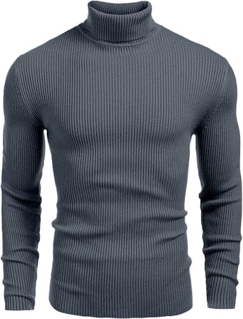 Erkek Slim Fit Boğazlı Triko Kazak – Esnek Dokulu