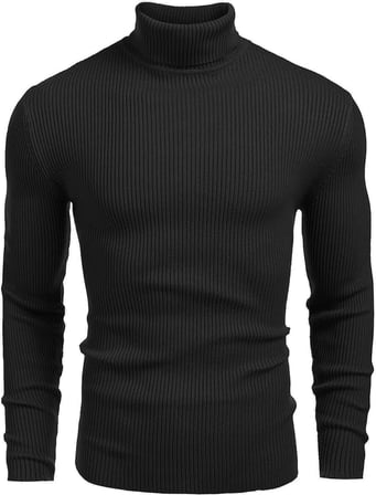 Erkek Slim Fit Boğazlı Triko Kazak – Esnek Dokulu