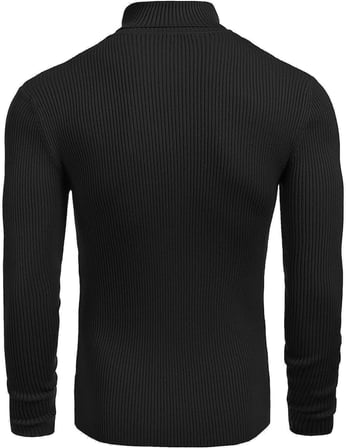 Erkek Slim Fit Boğazlı Triko Kazak – Esnek Dokulu