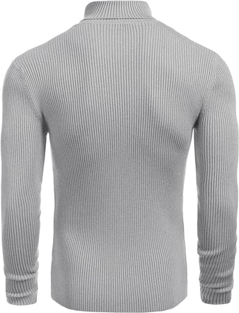 Erkek Slim Fit Boğazlı Triko Kazak – Esnek Dokulu