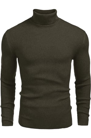 Erkek Slim Fit Boğazlı Triko Kazak – Esnek Dokulu