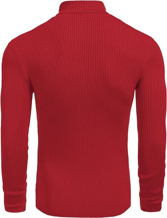 Erkek Slim Fit Boğazlı Triko Kazak – Esnek Dokulu