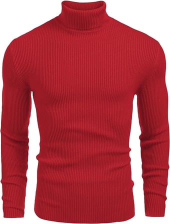 Erkek Slim Fit Boğazlı Triko Kazak – Esnek Dokulu