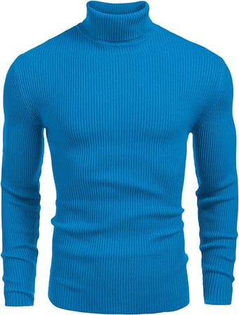 Erkek Slim Fit Boğazlı Triko Kazak – Esnek Dokulu